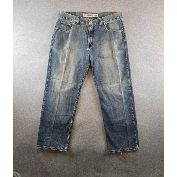 Vintage 90s Anchor Blue Relaxed Fit Jeans Mens 38x32 Blue Denim Skater Grunge US - Picture 1 of 14